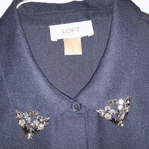 LOFT Sleeveless embellished blouse